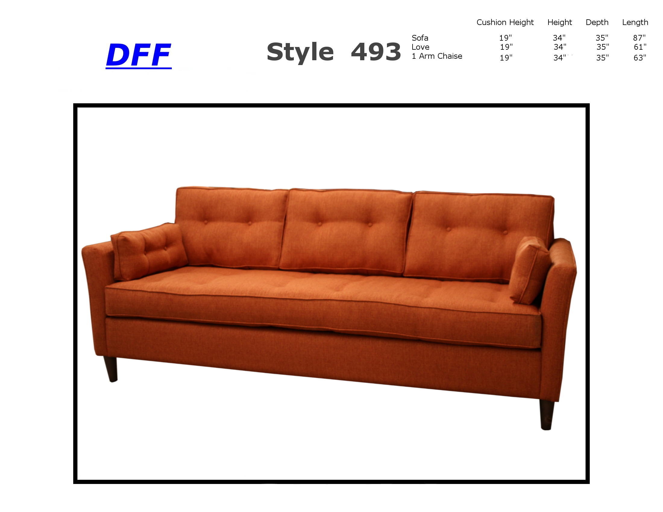 Homelife Furniture 493 Sofa Oregon City & Tillamook, Oregon